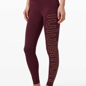 Lululemon Wunder Under High Rise Tight 28" Everlux *Lunar New Year Cassis Size 2